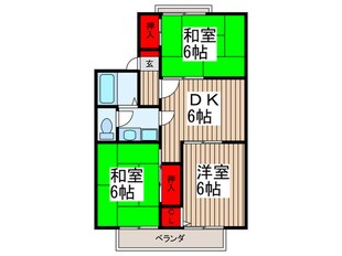 セジュールツインⅠの物件間取画像